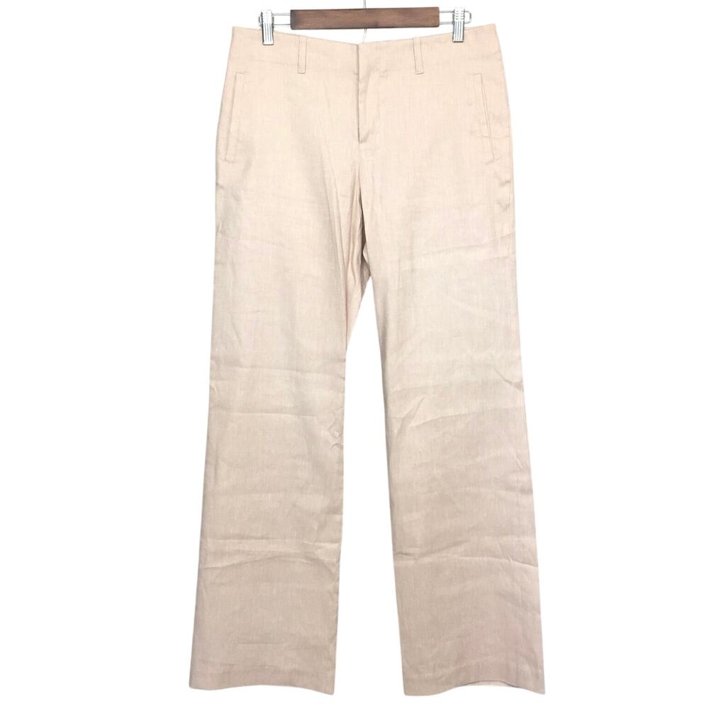 Peruvian Connection Hampton Trousers 8 Linen Cotton Blend Mid Rise -NWT